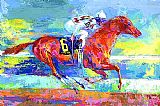 Leroy Neiman Funny Cide painting
